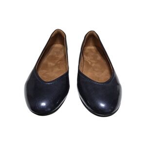 Naturalizer Vivienne Ballet Flats Navy Blue Metallic Womens 10M